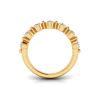 Seven Stone Round Lab Diamond Shared Prong Half Eternity Wedding Band
