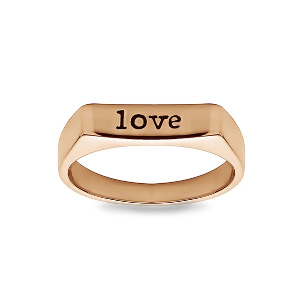 Flat Top Name Ring