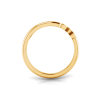 Birthstone Script Open Name Ring
