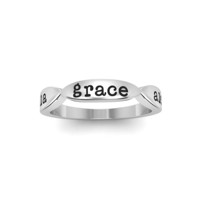 Triple Name Ring