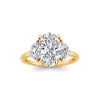 4.93 Ctw Oval Moissanite Half Moon Three Stone Ring