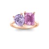 2 Ctw Pear & Emerald Birthstone Toi et Moi Two Stone Ring
