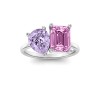 2 Ctw Pear & Emerald Birthstone Toi et Moi Two Stone Ring
