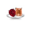 4 Ctw Pear & Emerald Birthstone Toi et Moi Two Stone Ring