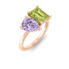 2 Ctw Pear & Emerald Birthstone Toi et Moi Two Stone Ring