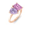 2 Ctw Pear & Emerald Birthstone Toi et Moi Two Stone Ring