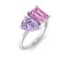 2 Ctw Pear & Emerald Birthstone Toi et Moi Two Stone Ring