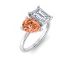2 Ctw Pear & Emerald Birthstone Toi et Moi Two Stone Ring
