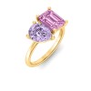 2 Ctw Pear & Emerald Birthstone Toi et Moi Two Stone Ring