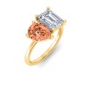 2 Ctw Pear & Emerald Birthstone Toi et Moi Two Stone Ring