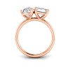 4 Ctw Pear & Emerald Moissanite Toi et Moi Two Stone Ring