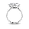 4 Ctw Pear & Emerald Moissanite Toi et Moi Two Stone Ring