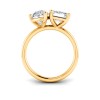 4 Ctw Pear & Emerald Lab Diamond Toi et Moi Two Stone Ring