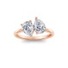 2 Ctw Double Pear CZ Toi et Moi Two Stone Ring