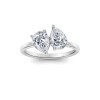 2 Ctw Double Pear Moissanite Toi et Moi Two Stone Ring