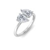 2 Ctw Double Pear Moissanite Toi et Moi Two Stone Ring