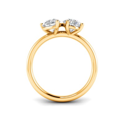 2 Ctw Double Pear Moissanite Toi et Moi Two Stone Ring