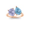 2 Ctw Double Pear Birthstone Toi et Moi Two Stone Ring