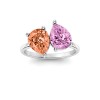 4 Ctw Double Pear Birthstone Toi et Moi Two Stone Ring