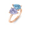2 Ctw Double Pear Birthstone Toi et Moi Two Stone Ring