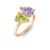 2 Ctw Double Pear Birthstone Toi et Moi Two Stone Ring