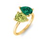 2 Ctw Double Pear Birthstone Toi et Moi Two Stone Ring