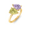 2 Ctw Double Pear Birthstone Toi et Moi Two Stone Ring