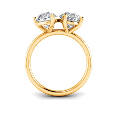 4 Ctw Double Pear Lab Diamond Toi et Moi Two Stone Ring