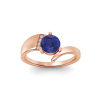 1 Ct Round Birthstone & Diamond Bypass Ring