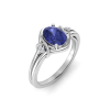 1.50 Ct Oval Tanzanite & Diamond Celtic Halo Ring