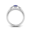 1.50 Ct Oval Tanzanite & Diamond Celtic Halo Ring