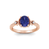 1.50 Ct Oval Birthstone & Diamond Celtic Three Stone Ring