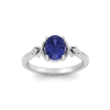 1.50 Ct Oval Tanzanite & Diamond Celtic Three Stone Ring