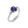 1.50 Ct Oval Tanzanite & Diamond Celtic Three Stone Ring