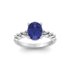 2.50 Ct Oval Tanzanite & Diamond Twisted Vine Ring