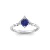 Tanzanite & Diamond Chevron Ring