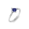 Tanzanite & Diamond Chevron Ring
