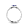 Tanzanite & Diamond Chevron Ring
