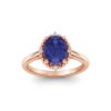 2.50 Ct Oval Birthstone & Diamond Royal Halo Ring