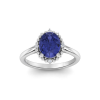 2.50 Ct Oval Tanzanite & Diamond Royal Halo Ring