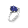 2.50 Ct Oval Tanzanite & Diamond Royal Halo Ring