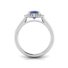2.50 Ct Oval Tanzanite & Diamond Royal Halo Ring