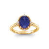 2.50 Ct Oval Birthstone & Diamond Royal Halo Ring
