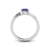 1 Ct Round Tanzanite & Diamond Pavé Bypass Ring