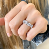 Four Stone Lab Diamond Luxe Half Eternity Wedding Band