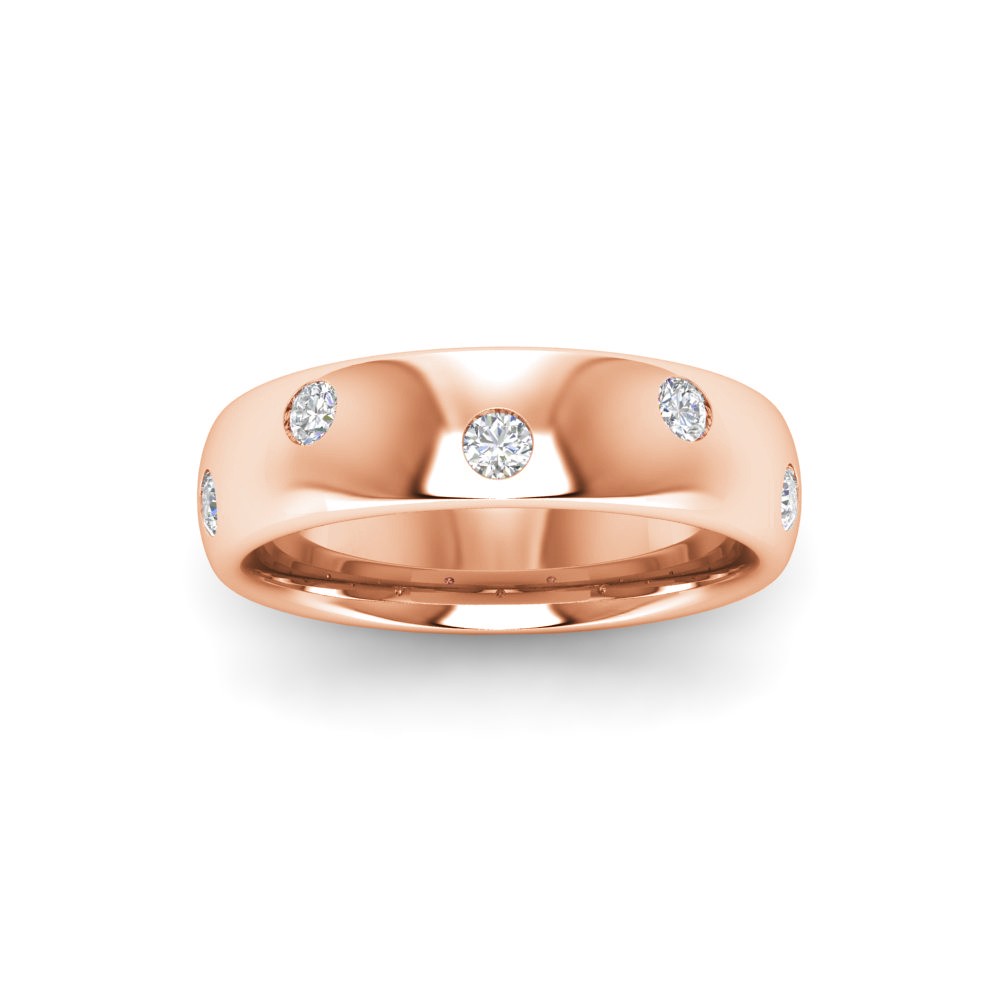 Inlay CZ Classic Wedding Ring