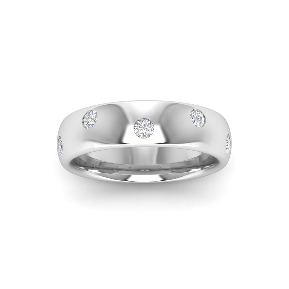 Inlay CZ Classic Wedding Ring