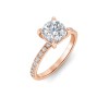 2 Ct Cushion Lab Diamond & .16 Ctw Diamond Whisper Pavé Engagement Ring