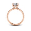 2 Ct Cushion Lab Diamond & .16 Ctw Diamond Whisper Pavé Engagement Ring