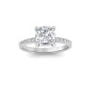 2.5 Ct Cushion Lab Diamond & .16 Ctw Diamond Whisper Pavé Engagement Ring